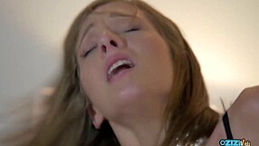 she drools sloppy on thick dick then bends over bedroom bed for rough pounding