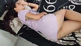 i sneak into my hot latina stepsister's room to fuck her tight pussy hard