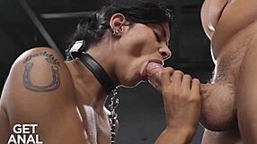 Sandra Soul Tiny Brunette Takes Huge Cock Anal Deepthroat Ride