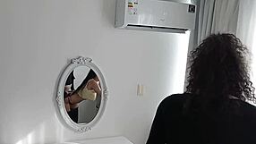 big cock fucks my thong on barefoot latina ass and tits