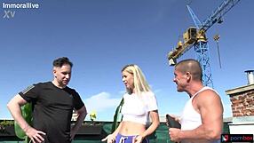 lynna nilsson's tight cunt stretched in first double vaginal threesome