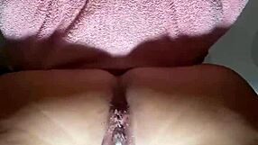 Mirelladelicia Shoves Big Consolos into Fat Shaved Pussy During Massage