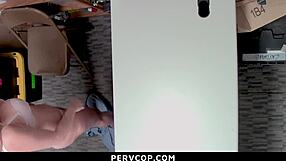 Cute Brunette Babe Shoplifting Punished by Pervcop