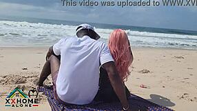 Naughty 18+ Teen's First Beach Fuck with Big Cock Orgasm