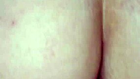 exploding deep in wife's fat juicy pussy with huge creampie