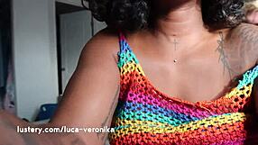 yo luca and veronika, those nipple clamps and flogger on big tits look hot