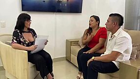 Amateur Couple's Steamy 3some With Big Ass Milf Swallowing Cum Loads