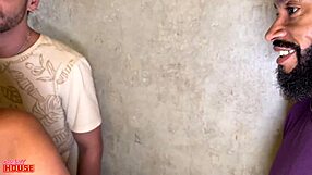 GAROTA INFIEL BENT OVER FOR DOUBLE CUM IN MOUTH WITH OLDER MEN IN WILD MENAGE A TROIS!