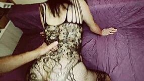 pov homemade milf roleplay where sexwife spreads in stockings for anal