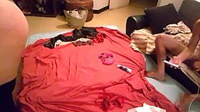 i'm obsessed with this horny french slut teasing in her sexy blue satin dress part 03