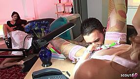 Rough Office Foursome: Gilda Roberts Rides Monster Cocks