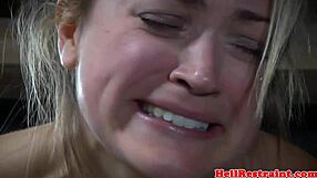 black master canes bound big tits bdsm sub close-up