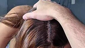 her huge tits bounce on my face as she rides my cock