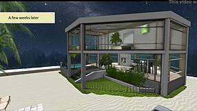 wearing the horns cuckold cheats with pregnant wife in comic tale