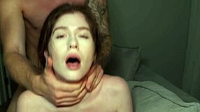 Petite Newbie Fucked Rough Doggystyle Deepthroated Monster Cock!