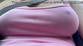 Artemisia Love's Big Tits Bounce Wildly on Car Ride Close-Up