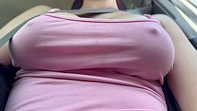 Artemisia Love's Big Tits Bounce Wildly on Car Ride Close-Up
