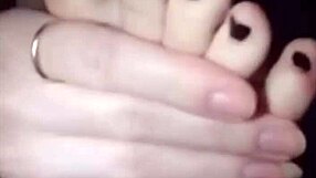 WATCH HER WORSHIP BLACK NAIL POLISH FEET LIKE A POLISH LESBIAN SLUT!