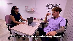 colombian milf kylei ellish fucks boss pays cuck husband's debt with ass cum