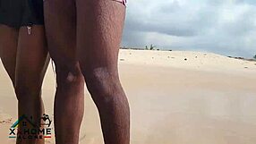 Naughty 18+ Teen's First Beach Fuck with Big Cock Orgasm