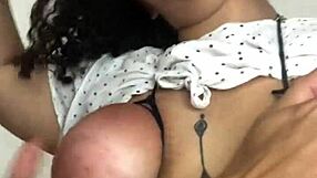 wanna spank these huge natural tits while she gags on cock?