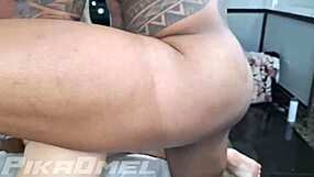 Delicious threesome with hot married blonde while cuckold watches