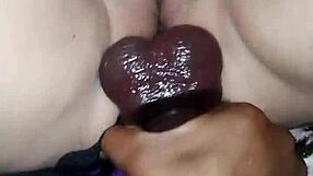 Amateur prostitute cums wildly as corno stretches ass wide for anal then pussy pounding