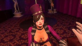 mad moxxi cosplay sucks hard collects cum in purple dream night club