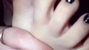 WATCH HER WORSHIP BLACK NAIL POLISH FEET LIKE A POLISH LESBIAN SLUT!