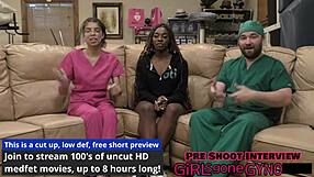 Doctor's New Scrubs Tease Big Tits Ass and Shaved Pussy Workout