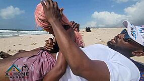 Naughty 18+ Teen's First Beach Fuck with Big Cock Orgasm