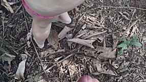 Hot Blonde Fucks Stranger in Park Until He Cums on Her Ass