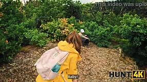 Naked forest stranger's nice boobs fucked hard by me