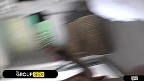 Lolly Dames endures rough double vaginal in fat ass group creampie