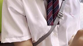 that tiny 143cm japanese teen looks like schoolgirl ready for middle-aged piston cum dump?