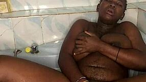 bathroom sex with my huge dildo squirting everywhere