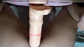 Mirelladelicia Shoves Big Consolos into Fat Shaved Pussy During Massage