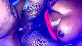 wow akosua's big boobs bounce on stepbro's bbc while stepdad watches her squirt