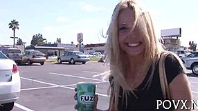 Petite teen slut POV sucks fucks huge monster cock rough