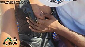 Naughty 18+ Teen's First Beach Fuck with Big Cock Orgasm