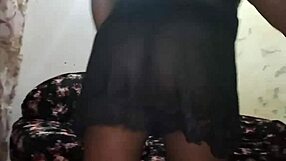 whoa, check this see-through nightie on that bbw housewife with no panties flashing fat curves