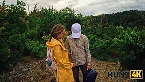 Naked forest stranger's nice boobs fucked hard by me