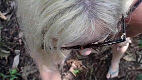 Hot Blonde Fucks Stranger in Park Until He Cums on Her Ass
