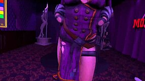 mad moxxi cosplay sucks hard collects cum in purple dream night club