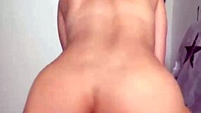 Her huge buttocks crush his thick cock completely