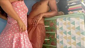 Horny latina teen in dress kisses stepbrother then takes missionary pounding hard