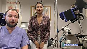 miss mars handcuffed in latex gloves curly big tits shaved pussy pov