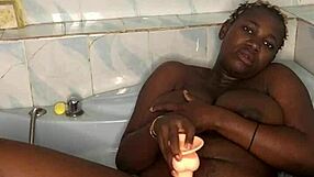 bathroom sex with my huge dildo squirting everywhere