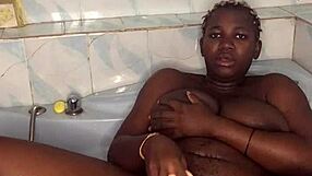 bathroom sex with my huge dildo squirting everywhere