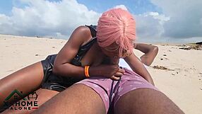 Naughty 18+ Teen's First Beach Fuck with Big Cock Orgasm